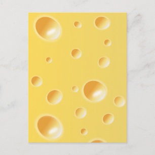 Carte Postale Texture de fromage suisse jaune