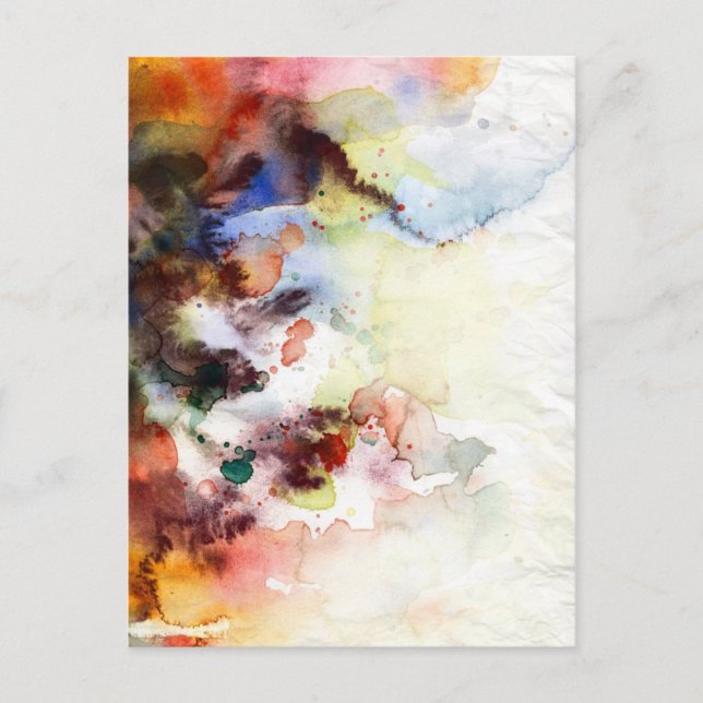 Carte Postale Texture de grunge à l'aquarelle abstraite avec de  (Devant)