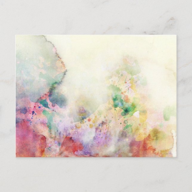 Carte Postale texture de grunge Abstraite avec peinture d'aquare (Devant)