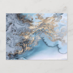Carte Postale Texture de marbre bleu magnifique