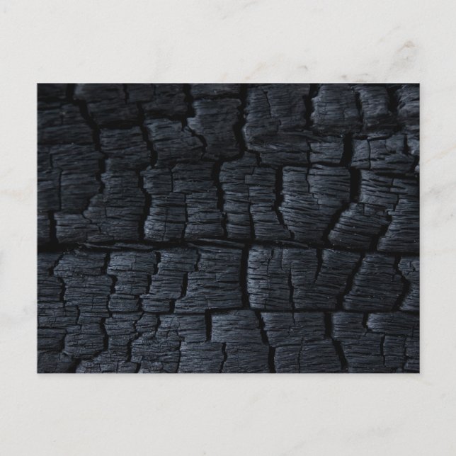 Carte Postale Texture du bois brûlé (Devant)