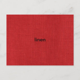 Carte Postale Texture en lin rouge
