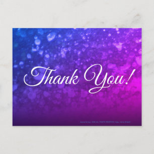Carte Postale texture violette avec des bulles amusantes merci
