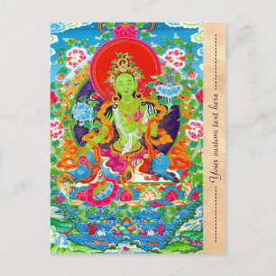 Carte Postale thangka dieu tatouage cool oriental tibétain