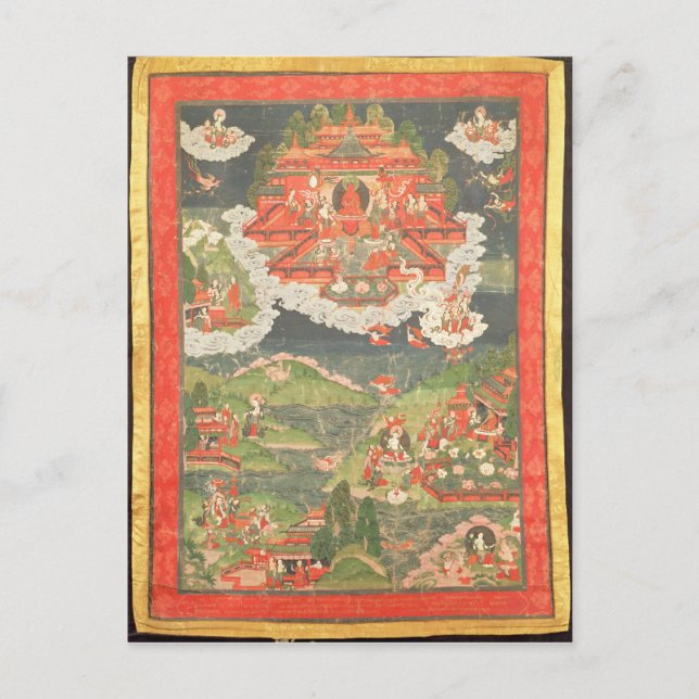 Carte Postale Thangka du Paradis d'Amitabha (Devant)
