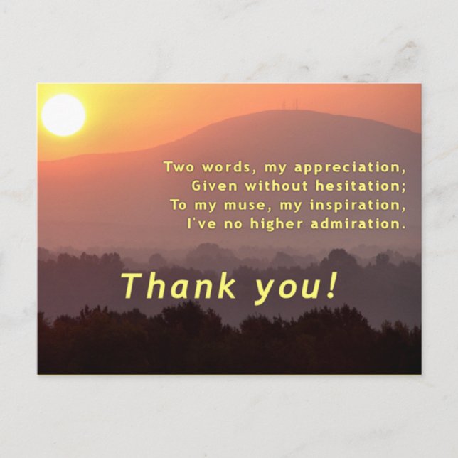 Carte Postale Thank you (Devant)