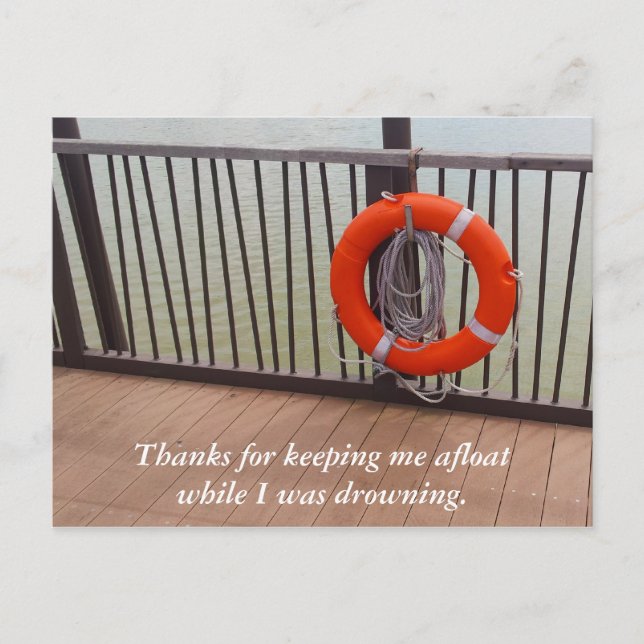 Carte Postale Thank You, Life Buoy, Gratitude (Devant)