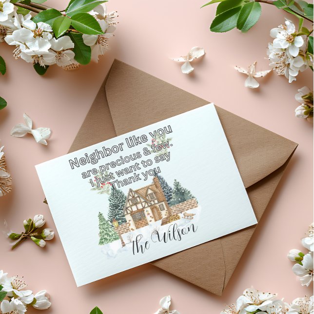Carte Postale Thank You Neighbours Heart Christmas 2025 (Créateur téléchargé)
