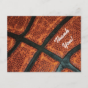 Carte Postale Thank You Old Retro Basketball Pattern