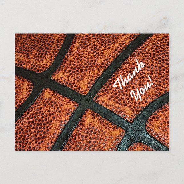 Carte Postale Thank You Old Retro Basketball Pattern (Devant)