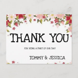 Carte Postale Thank you Postcard