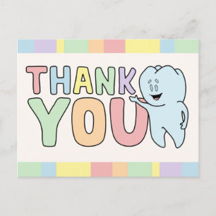 Carte Postale "Thank You" Tooth Card