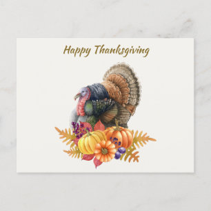 Carte postale Thanksgiving des Citrouilles turcs