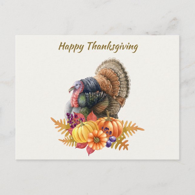 Carte postale Thanksgiving des Citrouilles turcs (Devant)