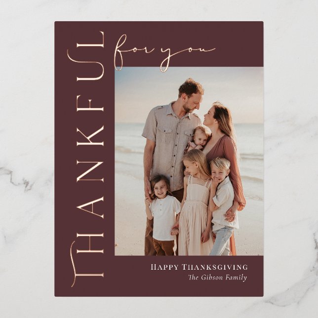 Carte postale Thanksgiving Side Foil (Recto)