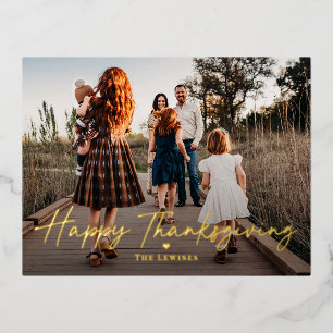 Carte postale Thanksgiving simple Penné Foil