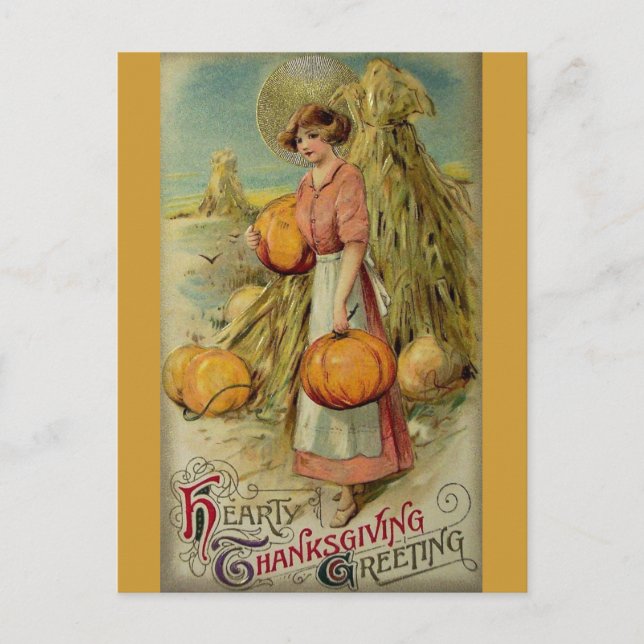 Carte postale Thanksgiving vintage (Devant)