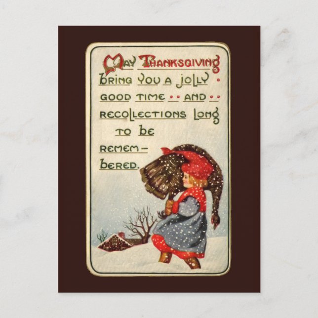 Carte postale Thanksgiving vintage (Devant)