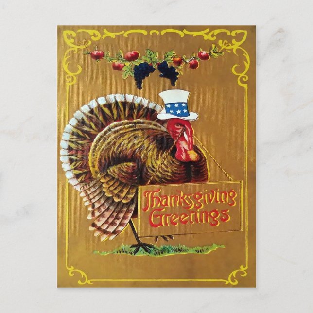 Carte postale Thanksgiving vintage (Devant)