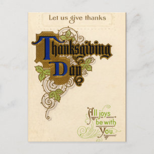 Carte postale Thanksgiving vintage