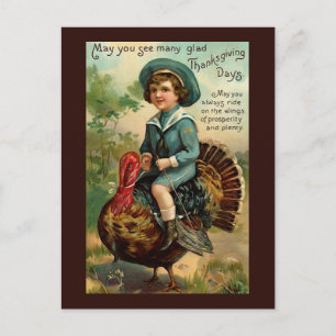 Carte postale Thanksgiving vintage