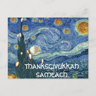 Carte postale : Thanksgivukkah Sameach (Nuit huile