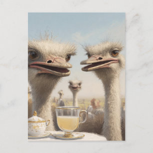Carte Postale Thé à l'autruche
