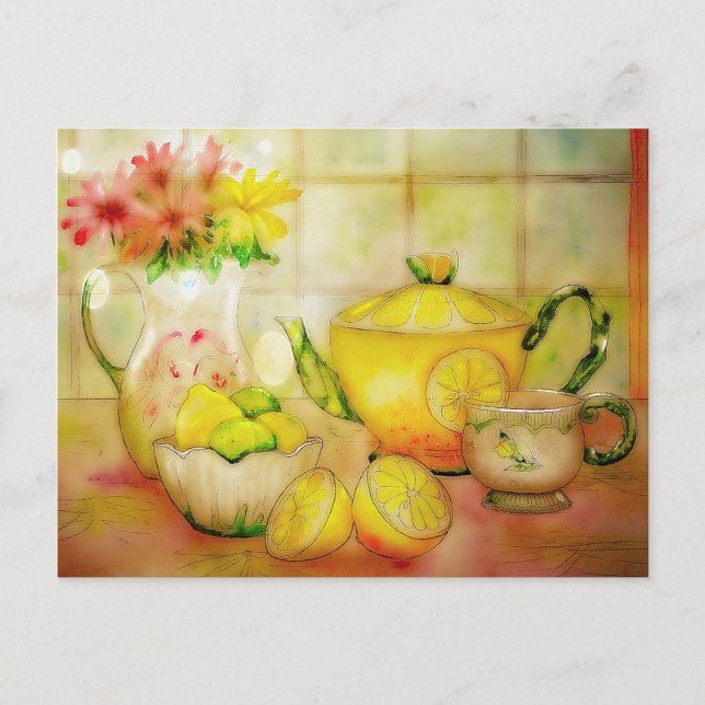 Carte Postale Thé au citron (Devant)