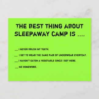 Carte Postale The Best Thing About Sleepaway Camp Is ...