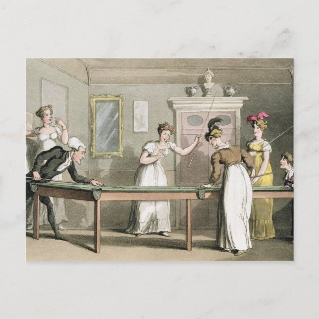 Carte Postale The Billiard Table, de "The Tour of Dr Syntax in (Devant)