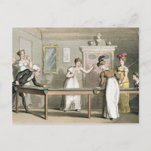 Carte Postale The Billiard Table, de "The Tour of Dr Syntax in