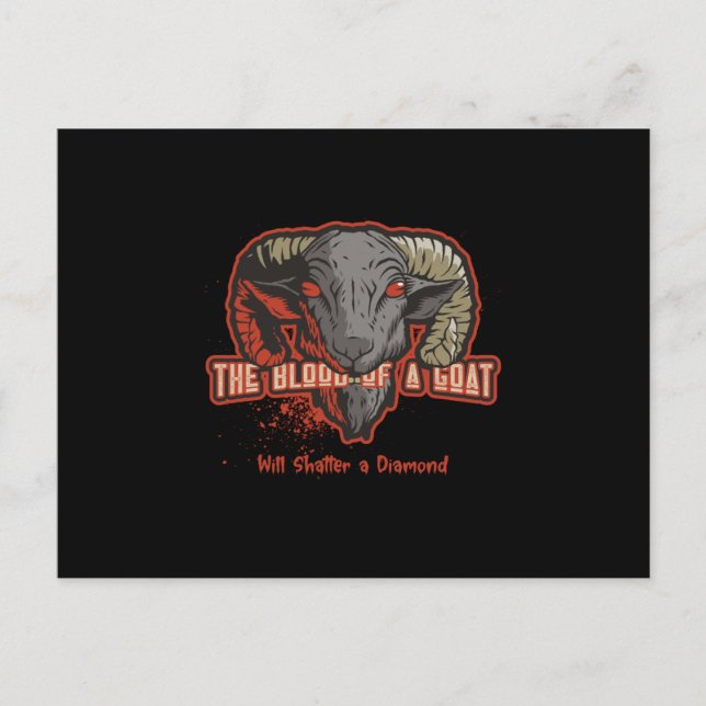 Carte Postale The Blood Of a Goat Will Shatter Devil Goat (Devant)