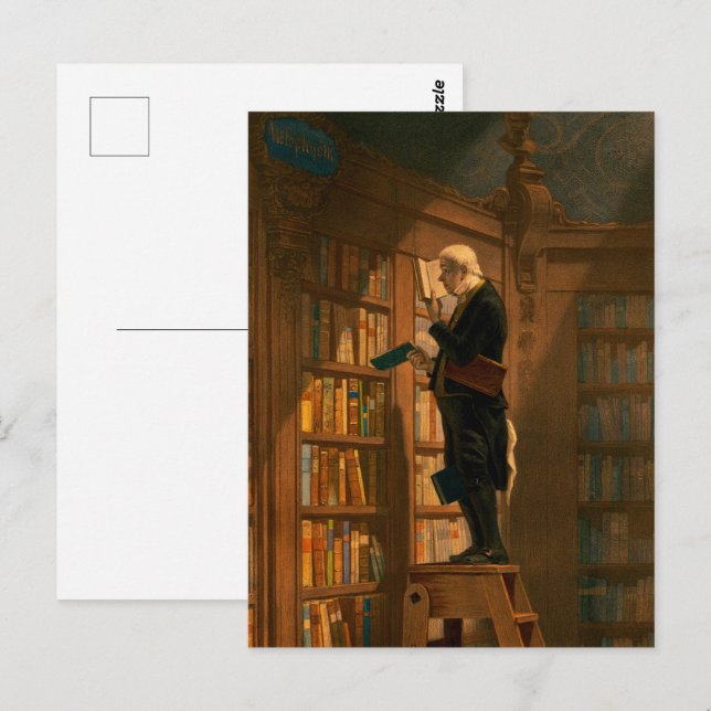Carte Postale The Bookworm by Carl Spitzweibrücken (Devant / Derrière)