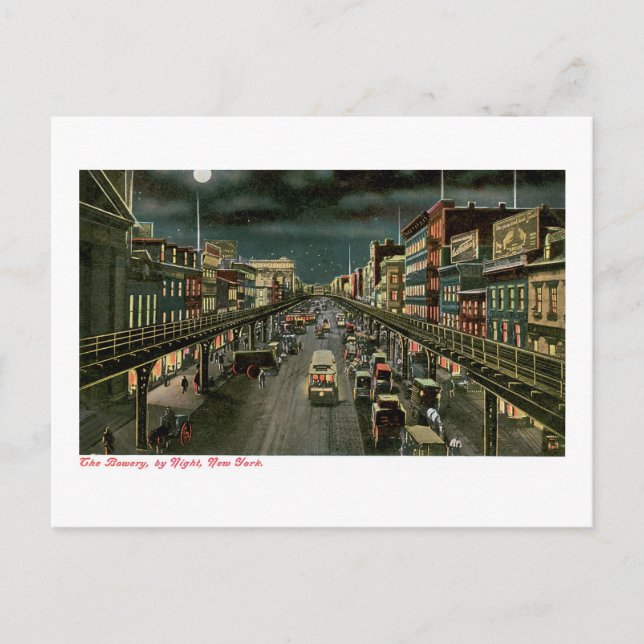 Carte Postale The Bowery, New York (Devant)