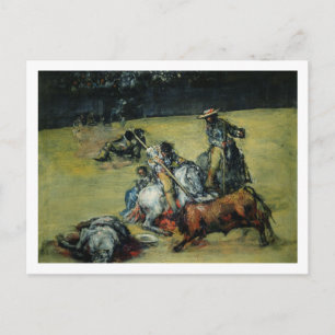 Carte Postale The Bullfight, c.1825 (huile sur toile)