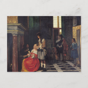 Carte Postale The Card Players, c.1663-65