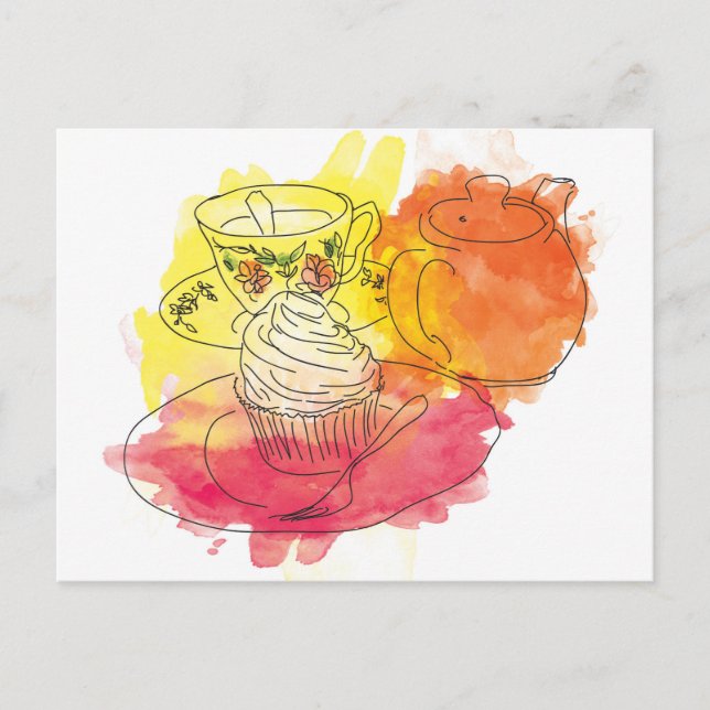 Carte Postale Thé d'après-midi britannique (Devant)