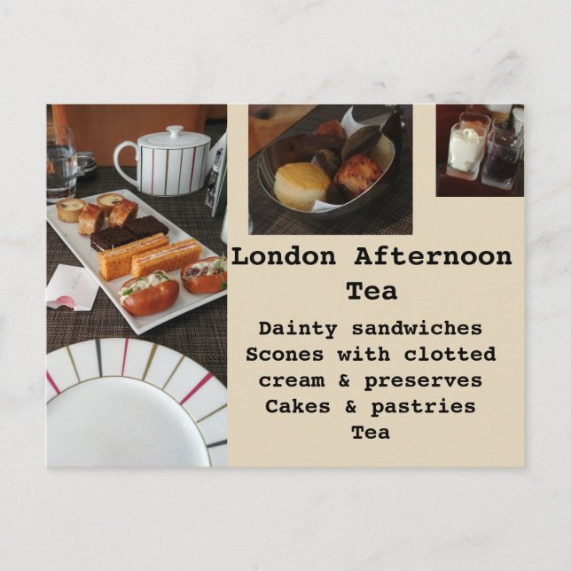 Carte Postale Thé de l'après-midi à Londres (Devant)
