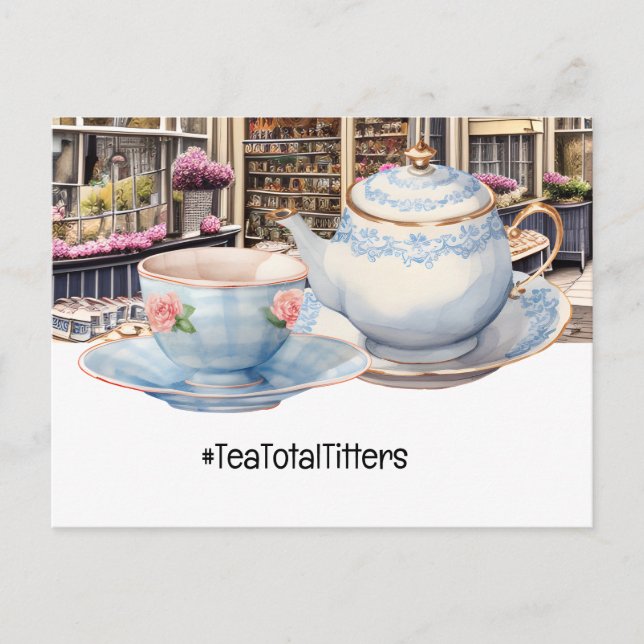 Carte Postale Thé de Londres avec tasse de thé (Devant)