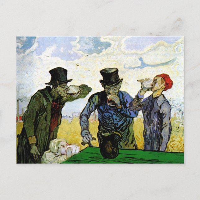 Carte Postale The Drinkers par Vincent van Gogh 1890 (Devant)