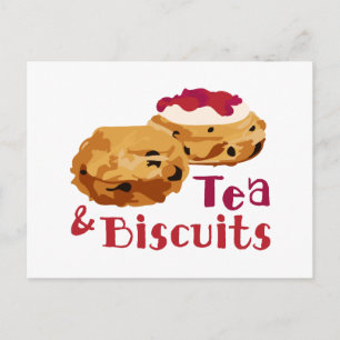 Carte Postale Thé et biscuits