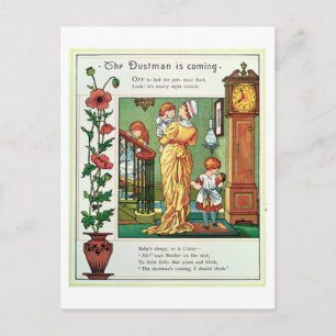 Carte Postale The Garbage man is Coming (illustration du rime de