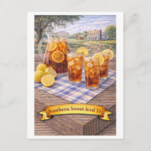 Carte Postale Thé glacé sucré (Série de la nourriture américaine
