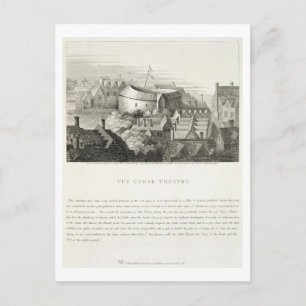 Carte Postale The Globe Theatre, c.1647, publié par Robert Wil