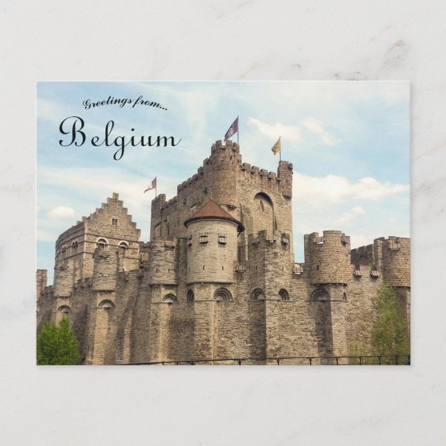 Carte Postale The Gravensteen Castle in Ghent Belgium (Devant)