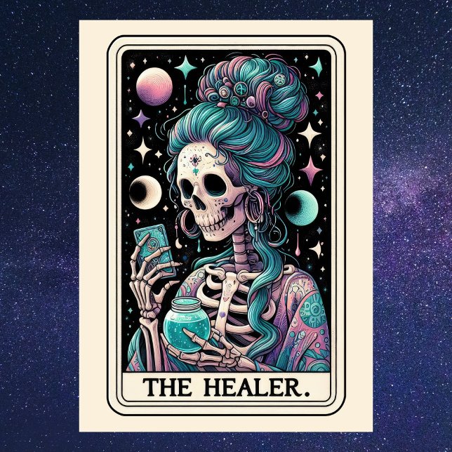 Carte Postale The Healer Tarot Mystical Gothic Art (The Healer Tarot Mystical Gothic Art Postcard
)