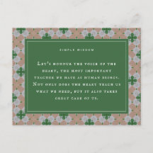 The Heart, Our Greatest Teacher Motivational Card