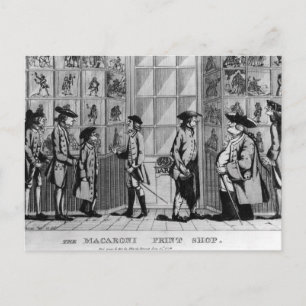 Carte Postale The Macaroni Print Shop, pub. par N. Darley