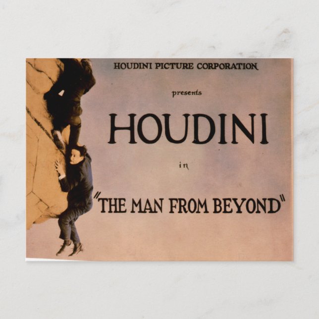 Carte Postale The Man from Beyond (film Houdini, 1922) (Devant)