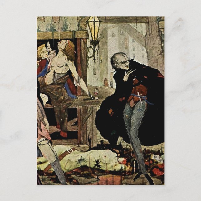 Carte Postale “The Man of the Crowd” by Harry Clarke (Devant)